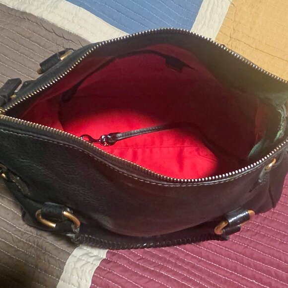 Dooney & Bourke Black Florentine Satchel Purse Bag Very Good Condition - Picture 6 of 7